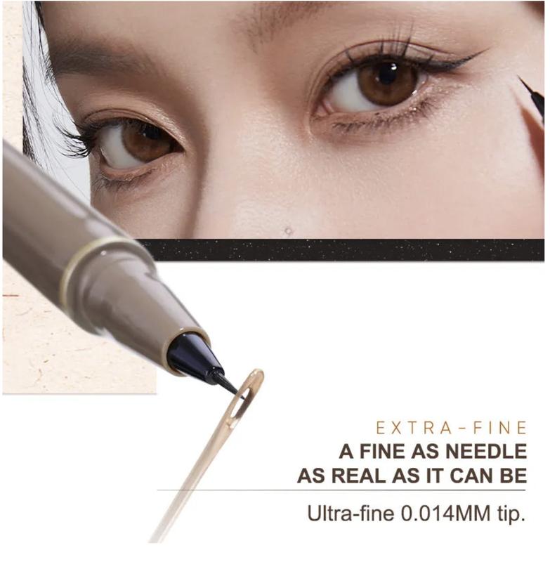 Judydoll 18° Angled Ultra-Fine Waterproof Liquid Eyeliner for Precise Eye Makeup Cosmetic