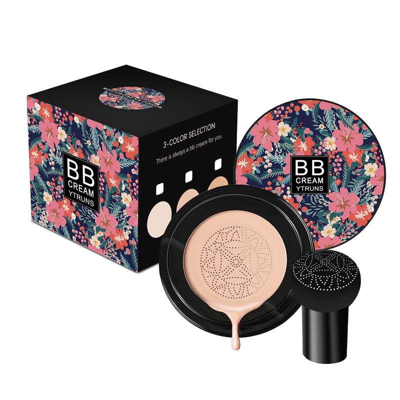 Long-lasting Nude Moisturizing Cushion Foundation, Full Coverage Flawless Lightweight Concealer Foundation, Suitable for All Skin Tones and Skin Types