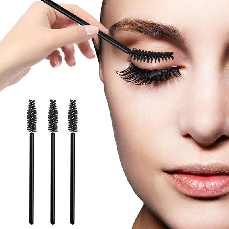 Eyelash Mascara Brush, 50pcs set Solid Color Eyelash Mascara Brush for Eye Lashes Extension, Eyebrow and Makeup, Professional Makeup Tools for Women