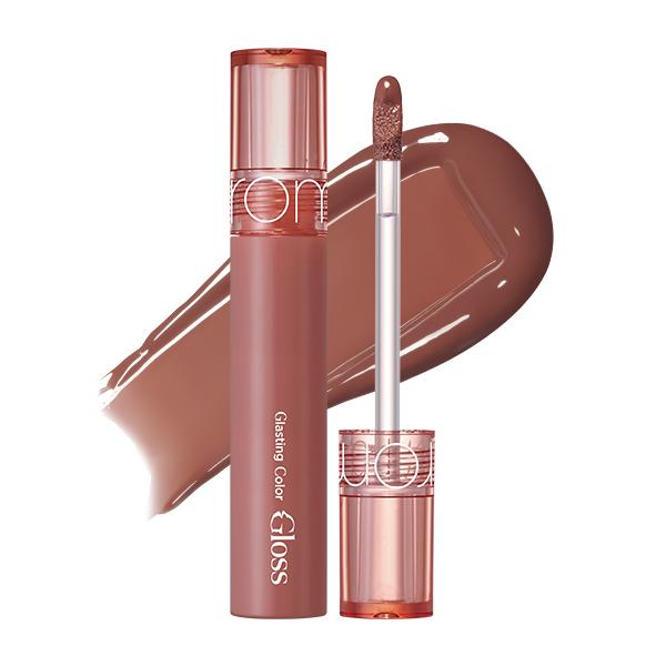 [rom&nd Official Shop] rom&nd Over Lip combo (Glasting Color Gloss Tint 06 Deepen Moor + Lip Mate Pencil  03  Kaya Beige) Lipgloss Lipstick