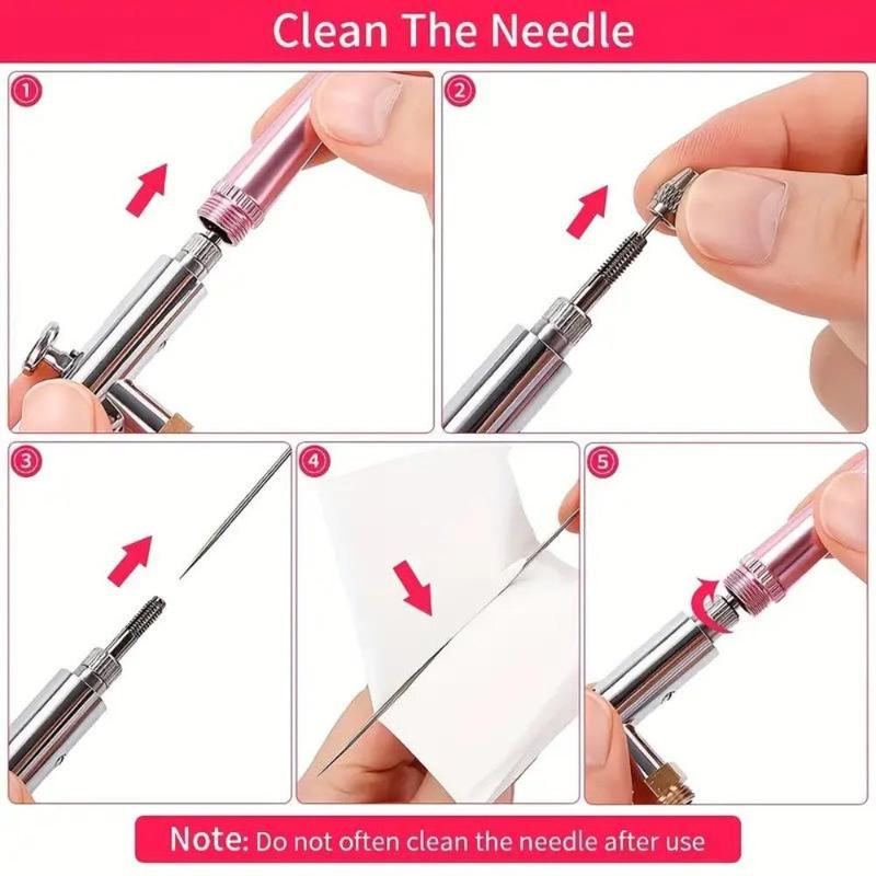 USB Rechargeable Portable Airbrush Kit for Summer, Multifunctional Handheld Airbrush for Nails, Nail Art Painting Cake Painting Airbrush, Makeup Airbrush, Professional Manicure Tool for Home & Salon Use
