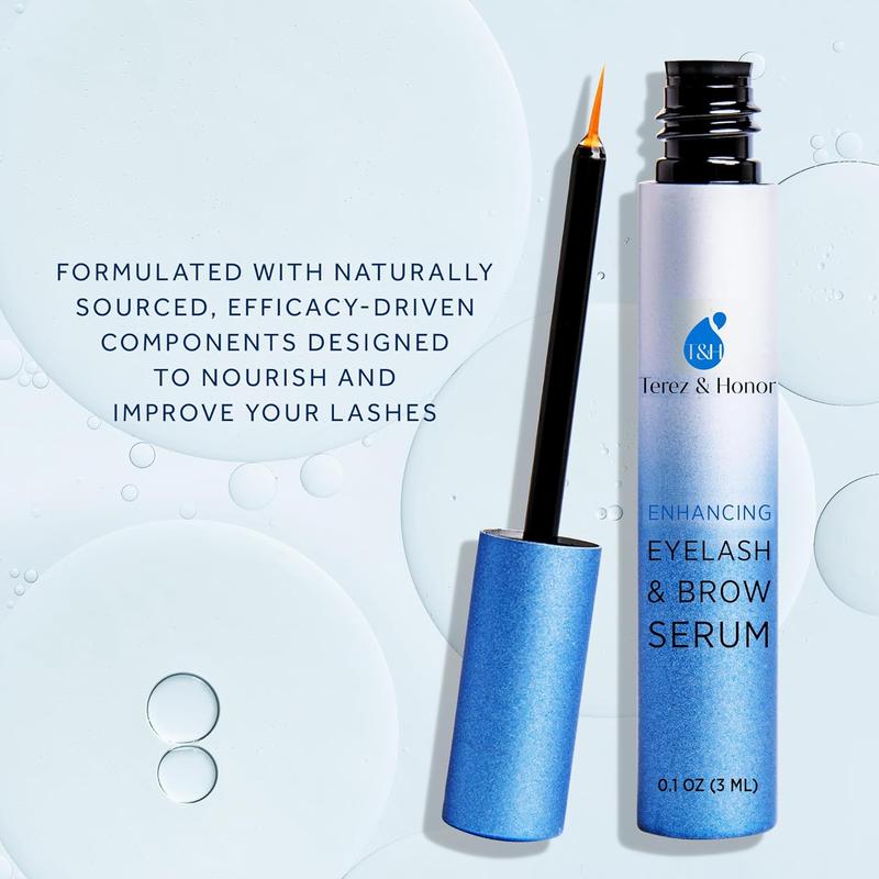 Advanced Eyelash Serum for Thicker, Longer Eyelashes and Eyebrows - Grow Luscious Lashes with Brow Enhancer (3mL) - terez honor lash serum