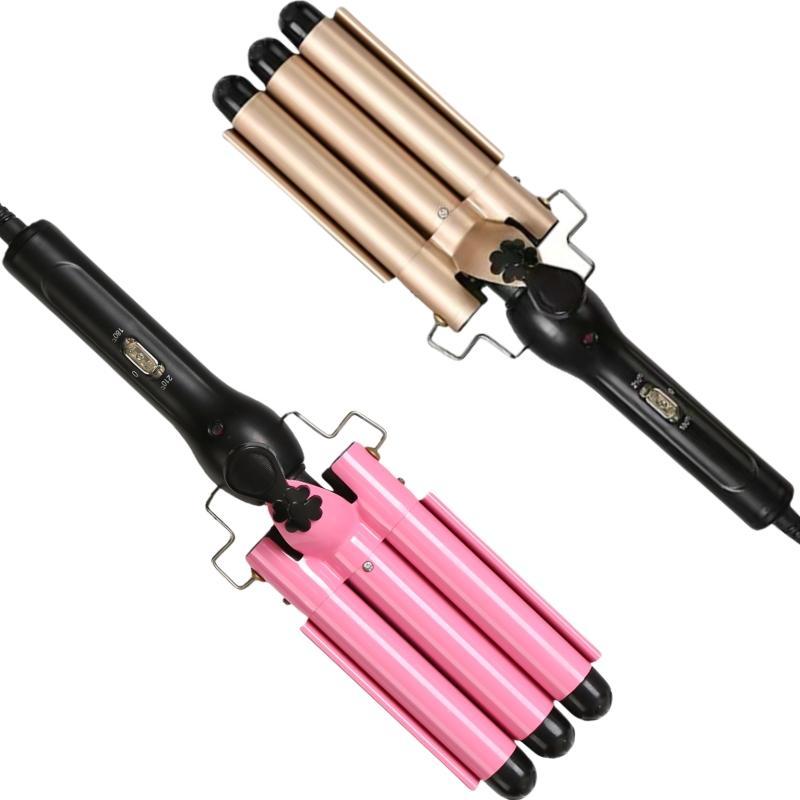 3 Barrels Hair Curler, 1 Box Adjustable Temperature 22mm Hair Curling Iron, Professional Hair Styling Tool for Women & Girls