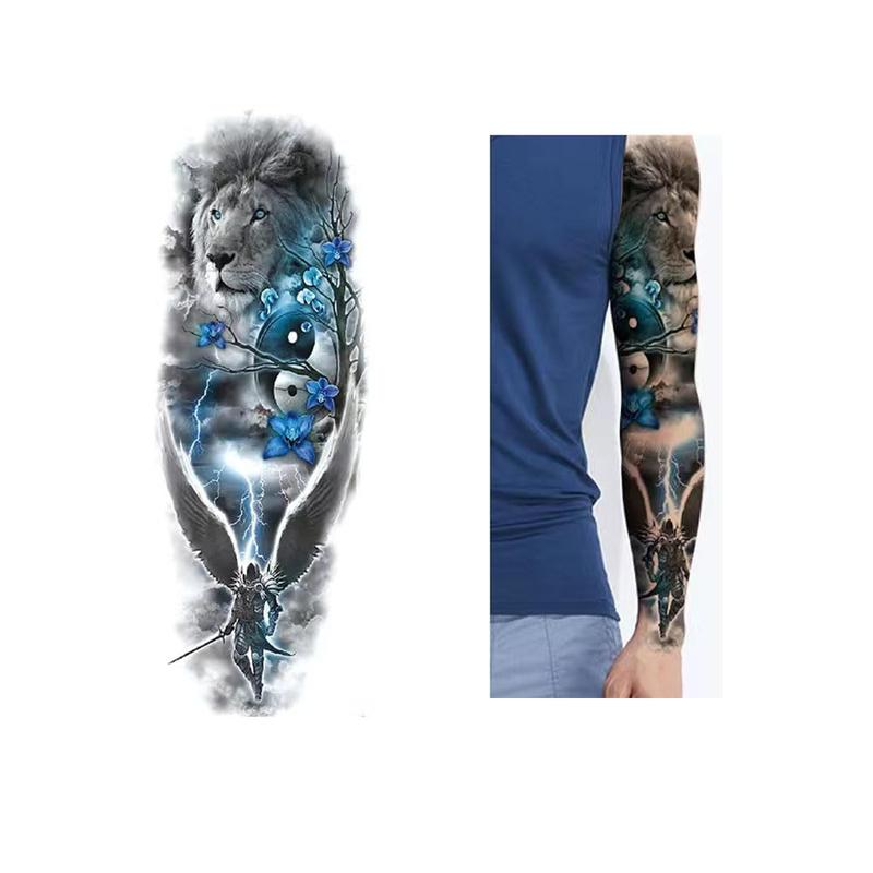 Full ArmTemporary Tattoos, temporary tattoos for men - Full Arm Waterproof Temporary Tattoos stickers 4 Sheets and Half Arm Shoulder Fake Tattoo 10 Sheets - Temporary Tattoos Adult BETY5