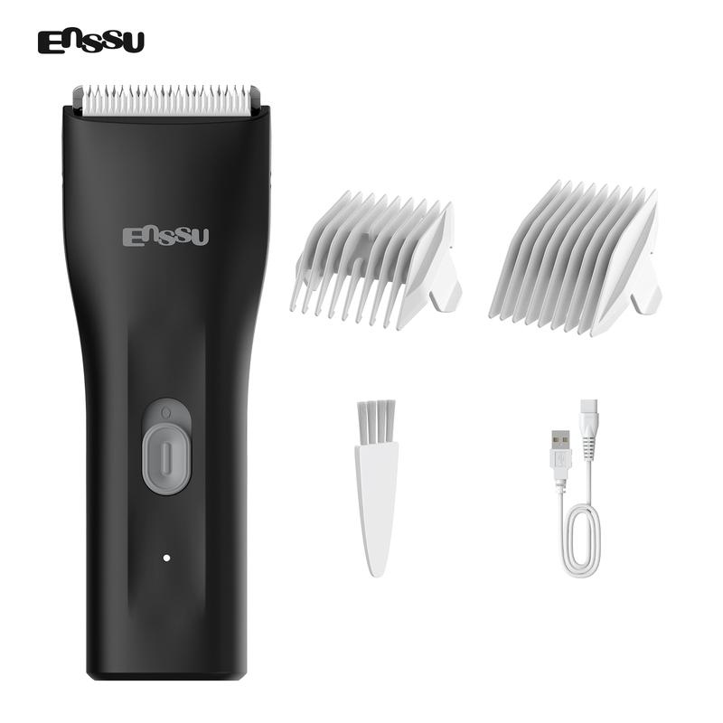 ENSSU Hair Clippers, Waterproof Men Body Hair Trimmer, Cordless Hair Cutting Kit for Head, Rechargeable Home Barber Haircut Trimmer (Note!! Do not use on intimate areas)