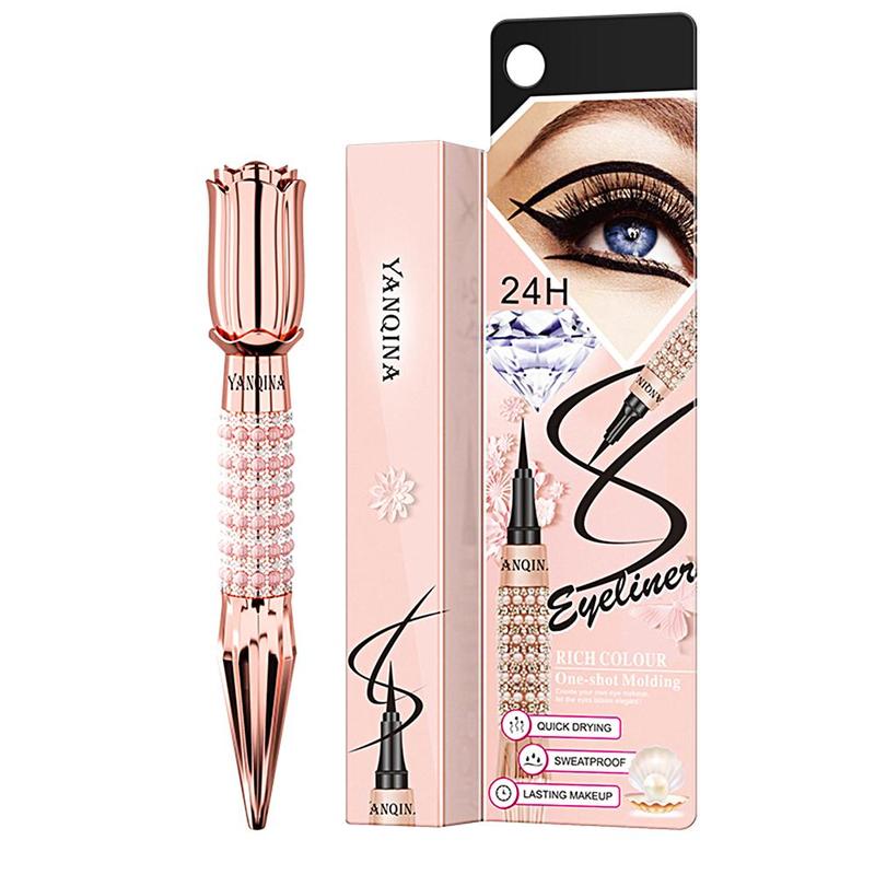 Comfort Waterproof Cosmetic Eyeliner Pen, Long Lasting Eyeliner Pencil for Music Festival, Quick Drying Eyeliner Pen with Precise Flexible Tip & Comfortable Grip