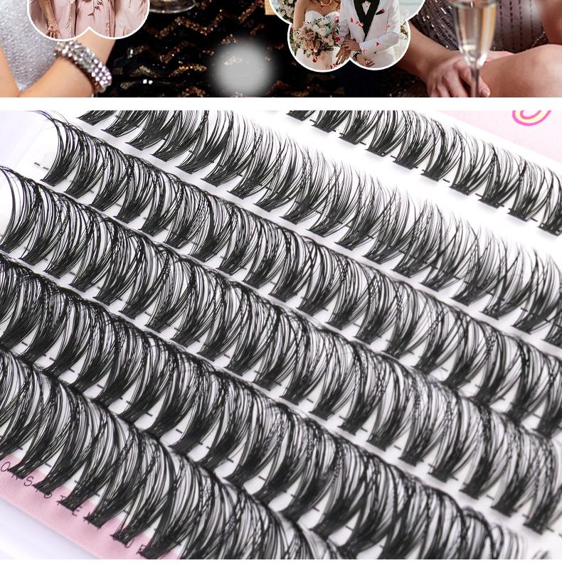 Fluffy Eyelash Bundle Fluffy 9-16mm Eyelash Bundle Extensions 30+40D Thick Volume Individual Eyelash D Curl Eyelash Bundle 240pcs DIY Eyelash Extensions,Applicator Tool,Super Keeps Eyelash Bundle Bonded and Sealed, Cosmetic Makeup Mascara Eyelashes