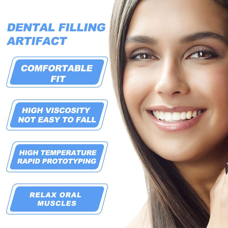 Solid Dental Gel Fixing Teeth Temporary Filling Cavities Filling Gel Dentures Denture Gap Filling Gel oral health management Adjustable Snap-On Veneer Teeth Covers