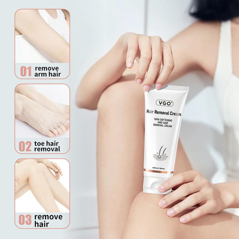 VGO Hair Removal Lotion Cream, 120ml   4.0oz Body Care Unisex-A2 Wax Gentle Jojoba Moisturizer