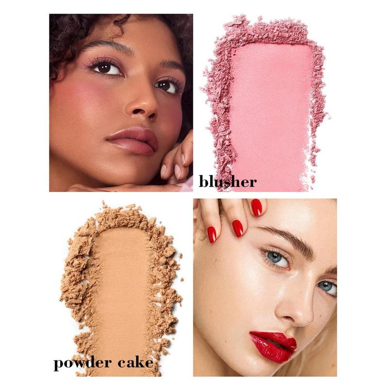 Matte Blush Contour Palette, Face Brightening, No Smudging, Cheek Contour Blush Powder, Natural Blush for Daily Makeup