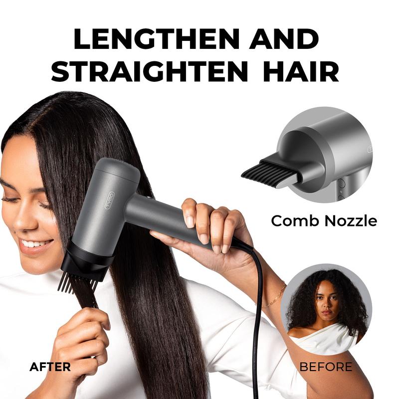 TYMO AIRHYPE LITE SILVER with 3 Nozzles-High Speed Hair Dryer