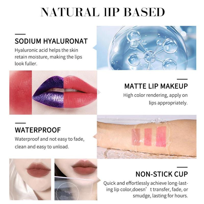 Long-lasting Lip Gloss, 1 Count Matte Finish Peel Off Lip Glaze Stick, Moisturizing Lipstick, Suitable for All Occasions Lip Makeup, Lip Makeup Accessories