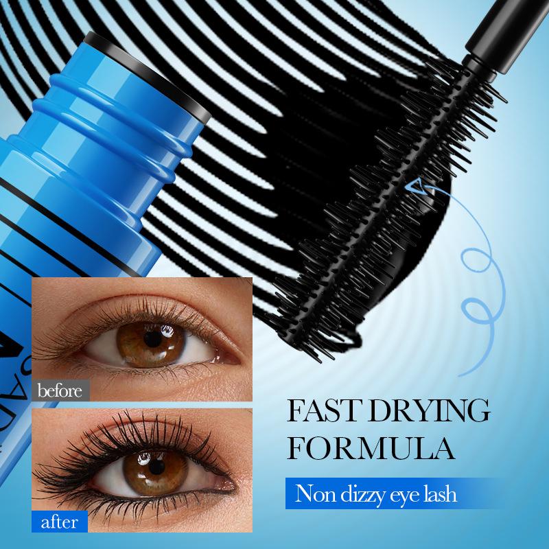 SADOER Waterproof Volume Curling Mascara 8g - Long-Lasting, Sweat-Resistant Formula for Thick, Curly Eyelashes - Buildable, Lightweight Makeup for Daily Use - Cosmetic with Carbon and Silk Fiber