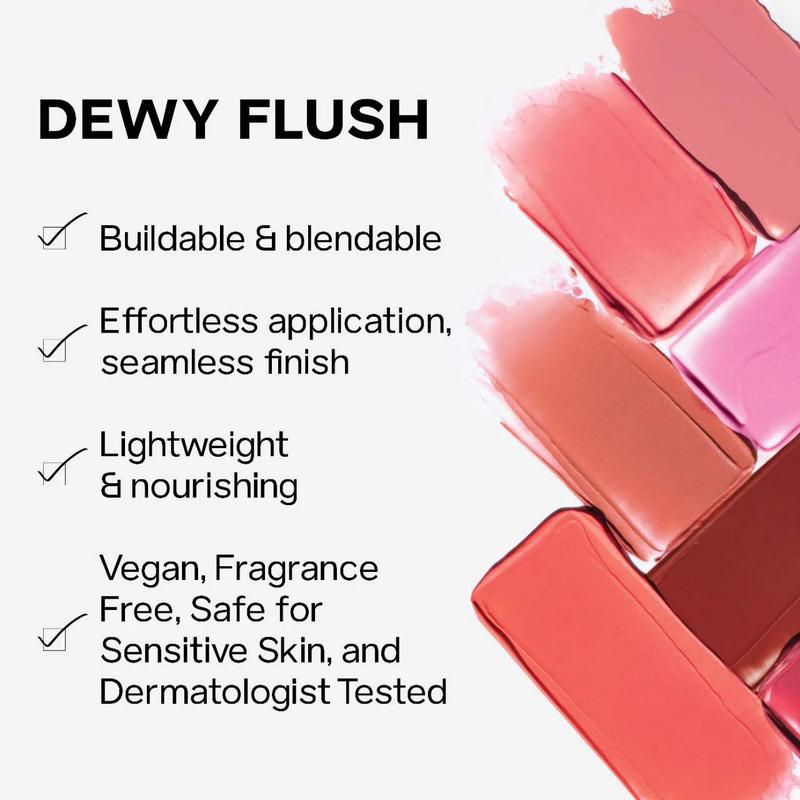 Dew Blush Blendable Liquid Blush - Makeup and Cosmetics Applicator Dewy