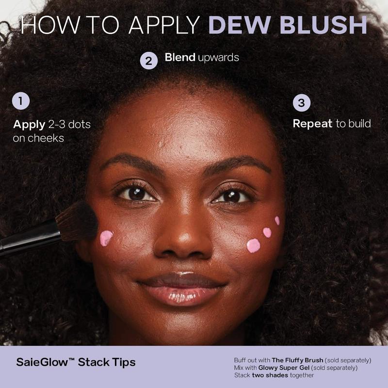 Dew Blush Blendable Liquid Blush - Makeup and Cosmetics Applicator Dewy