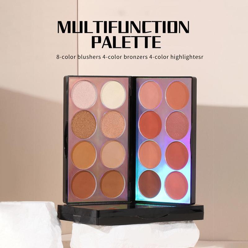 Matte Blush Contour Palette, Face Brightening, No Smudging, Cheek Contour Blush Powder, Natural Blush for Daily Makeup