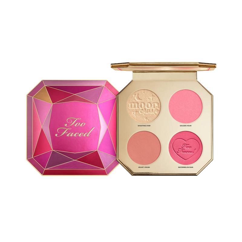 Too Faced Jewel Crush Blush & Highlighter Face Palette – Shimmer & Matte Makeup Gift