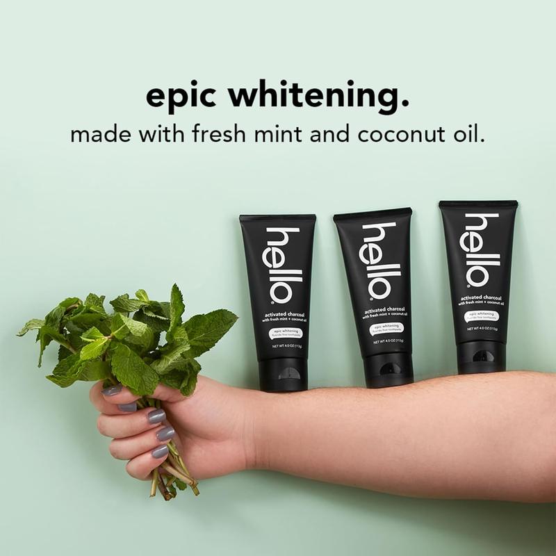 Activated Charcoal Epic Whitening Fluoride Free Toothpaste, Fresh Mint + Coconut Oil, Vegan & SLS Free