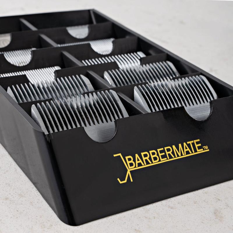 BarberMate Blade Rack for Clipper Blade Storage - Holds 10 Blades - Compatible with Andis, Oster, Wahl and Other Professional Blades - Plastic, 5