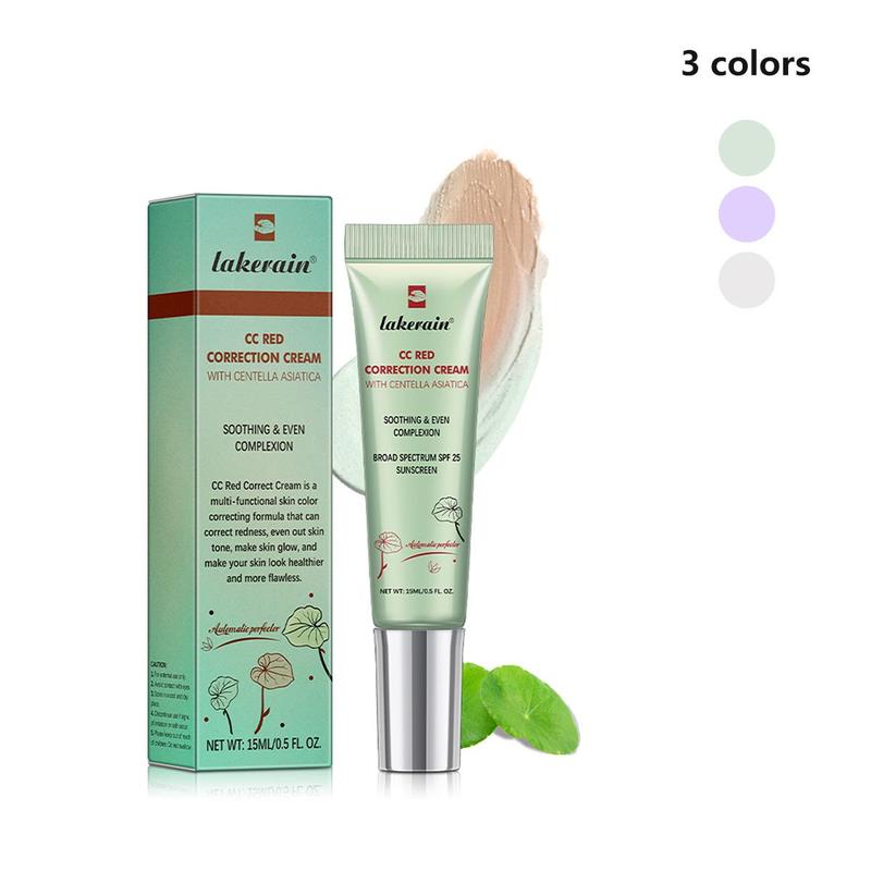 Moisturizing CC Cream, 3 Counts set Long Lasting Full Coverage Flawless Makeup Cream, Lightweight Concealer Makeup Base Primer for Women & Girls