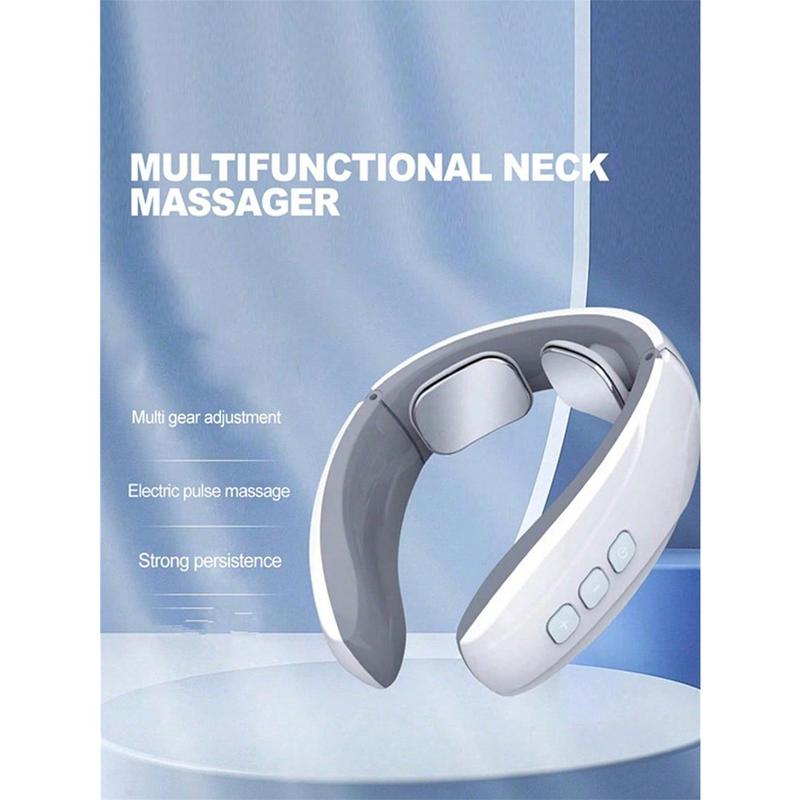 Neck Massager, Neck And Shoulder Massager, Intelligent Electric Neck And Shoulder Massager, Heated White Portable Electric Neck And Shoulder Massager