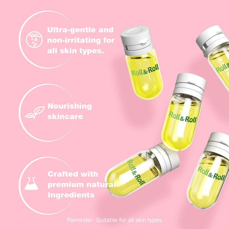 Roll&Roll KoreaNatural Cleansing Oil – Best for Sensitive & Acne-Prone Skin, Waterproof Makeup Remover Oil – Nourishing & Gentle!Travel-Friendly 2ml*20 or 40 Capsules +Face towel combination set, Antioxidant。Non-comedogenic ，Fragrance and Colorant Free！