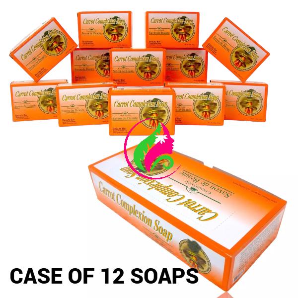 Case of 12 carrot complexion soap, savon carrot, carrot soap Body Care Skin Repair Comfort Cleanser Cleansing Body Wash