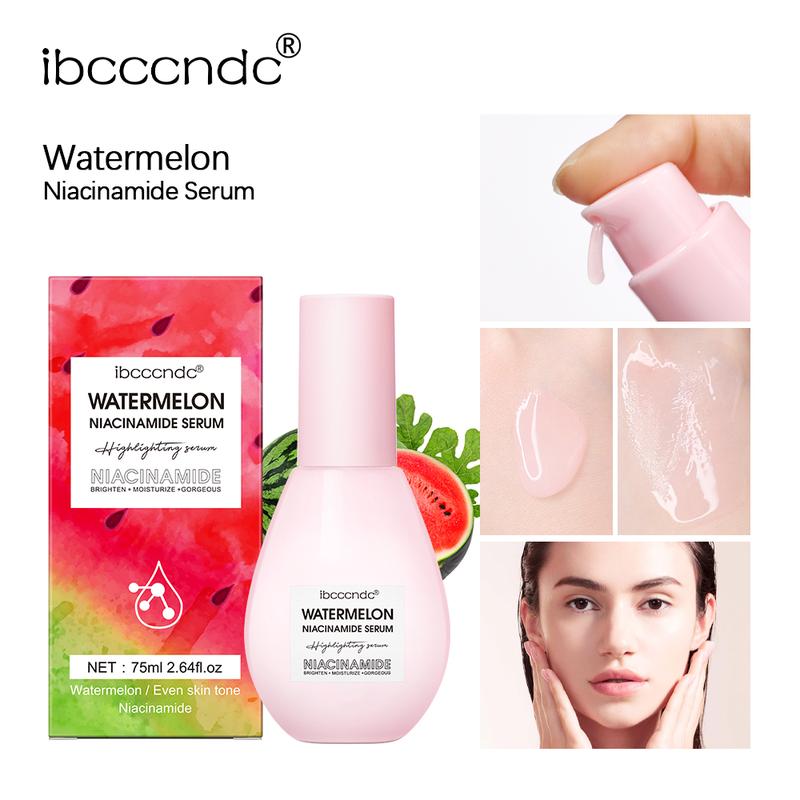 75ml Watermelon Nicotinamide Serum,1 2 Counts Pore Shrinking & SkinBrightening Essence, Moisturizing FacialSerum for Women & Girls