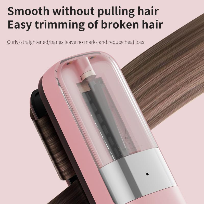 2 in 1 Rechargeable Portable Electric Hair Clipper, Split Ends & Frizz Trimmer Tool for Christmas Gift, Dry & Wet Straightening and Curling Hair Dual-purpose