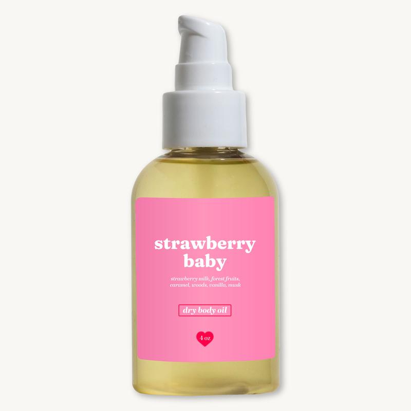 Handcrafted Strawberry Baby Scented Body & Massage Oil Body Care Caramel