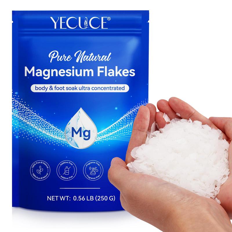 Magnesium Bath Flakes, 1 Bag Body & Foot Soaking Tablets, Relaxing & Hydrating Skin Bath Additive, Suitable for Foot Baths and Full Body Soaks