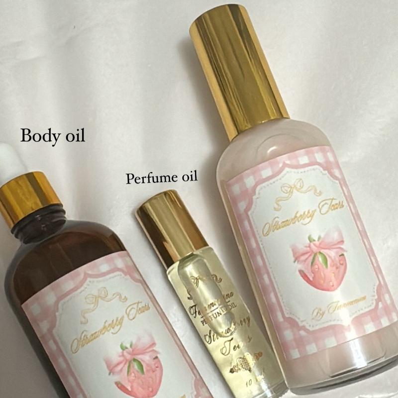 3.4 oz Strawberry Tears Body Mist or Bundle of the Mist, body oil & perfume oil