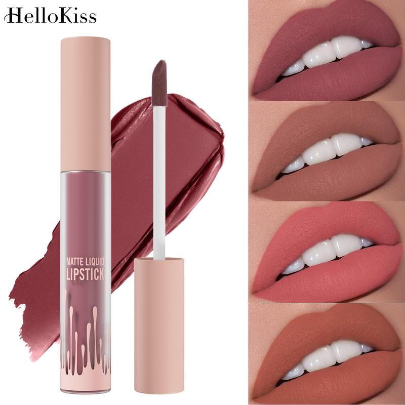 Long Lasting Matte Liquid Lipstick, 1 Count Waterproof Non-stick Lip Gloss, Moisturizing Lipstick Cosmetic, Suitable for All Occasions Lip Makeup, Christmas Gift