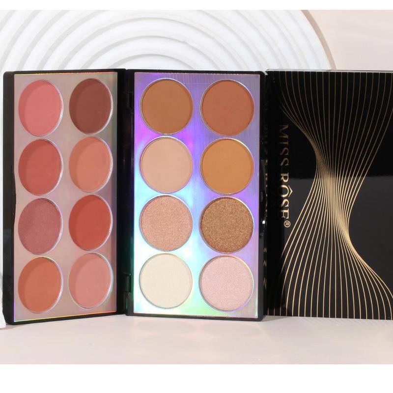 Matte Blush Contour Palette, Face Brightening, No Smudging, Cheek Contour Blush Powder, Natural Blush for Daily Makeup