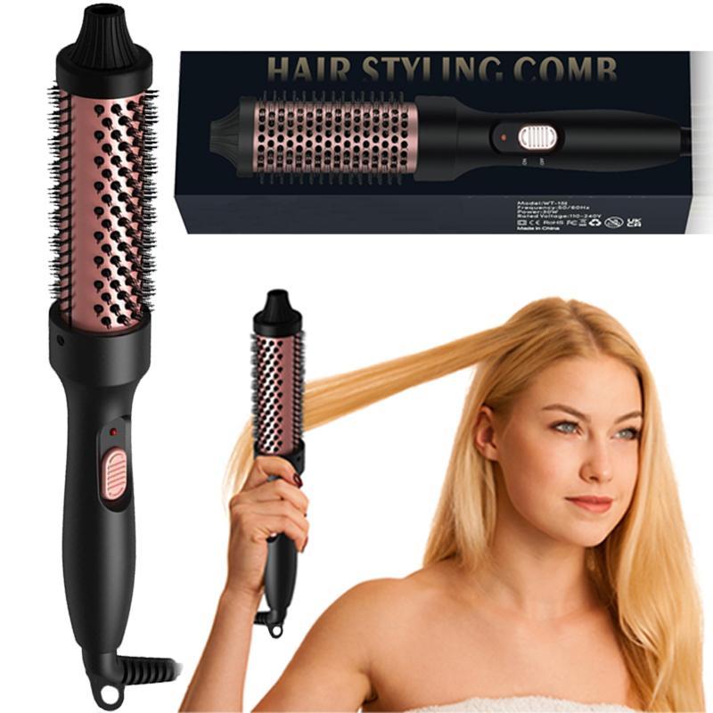 Electric Heated Hair Curler, Negative ion Hair Curling Iron Hair Volumizing Brush, Hair Curls Wand, Professional Hair Styling Tools for Women, for Home & Salon, Hair Style Tools