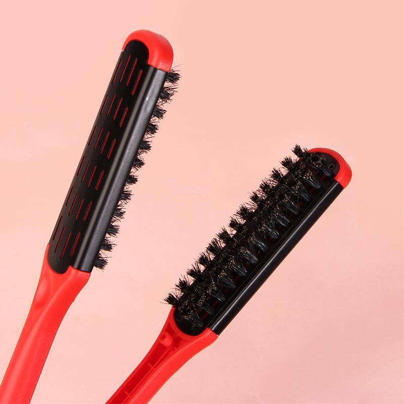 V-shaped Hair Straightening Comb, Heatless Hair Straightening Brush, Hair Styling Tool for Home & Salon Use