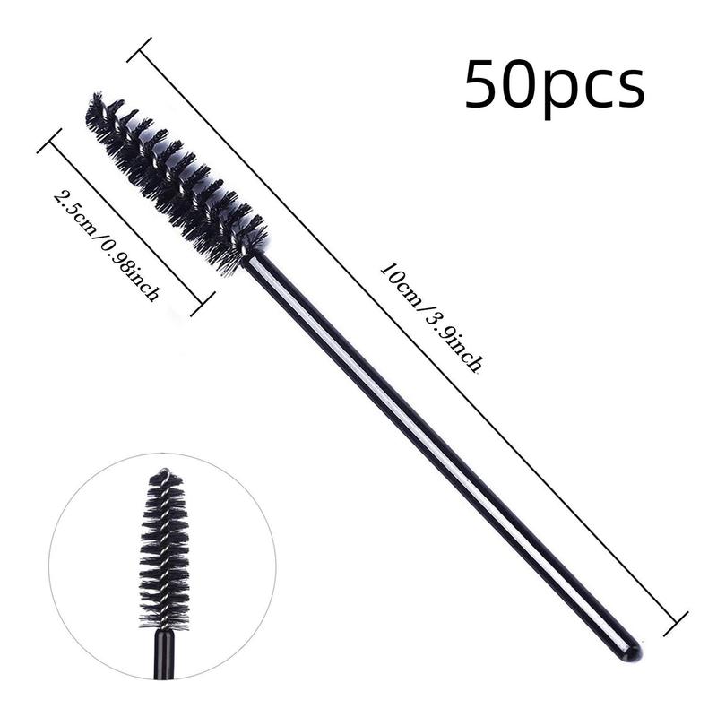 Eyelash Mascara Brush, 50pcs set Solid Color Eyelash Mascara Brush for Eye Lashes Extension, Eyebrow and Makeup, Professional Makeup Tools for Women