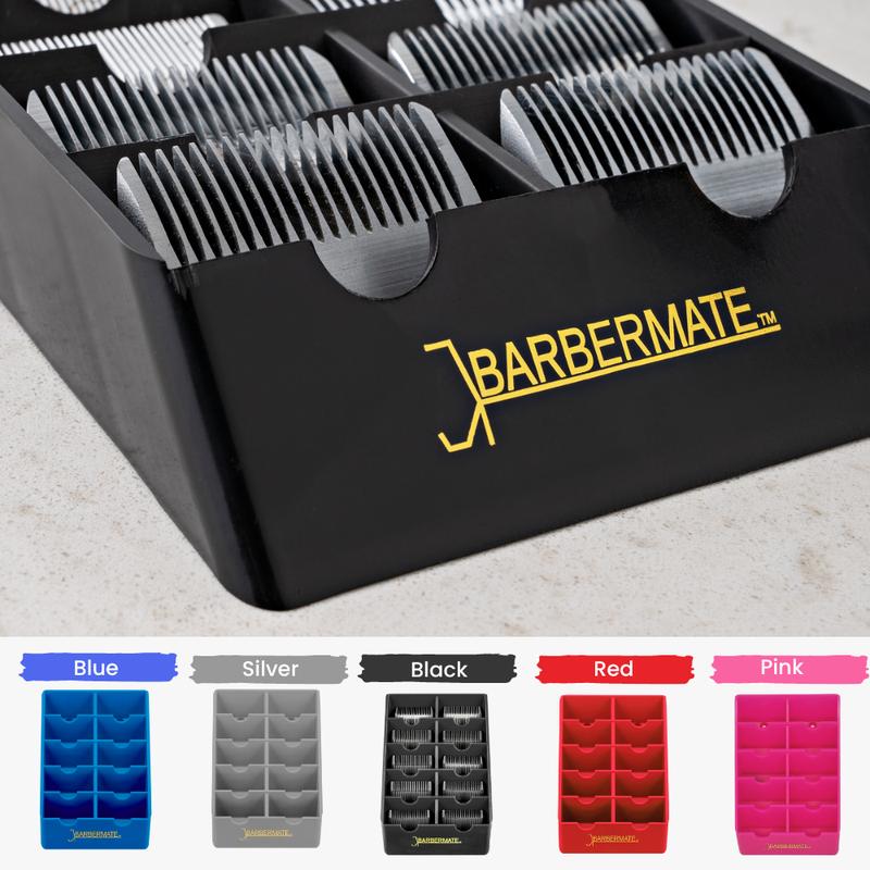 BarberMate Blade Rack for Clipper Blade Storage - Holds 10 Blades - Compatible with Andis, Oster, Wahl and Other Professional Blades - Plastic, 5