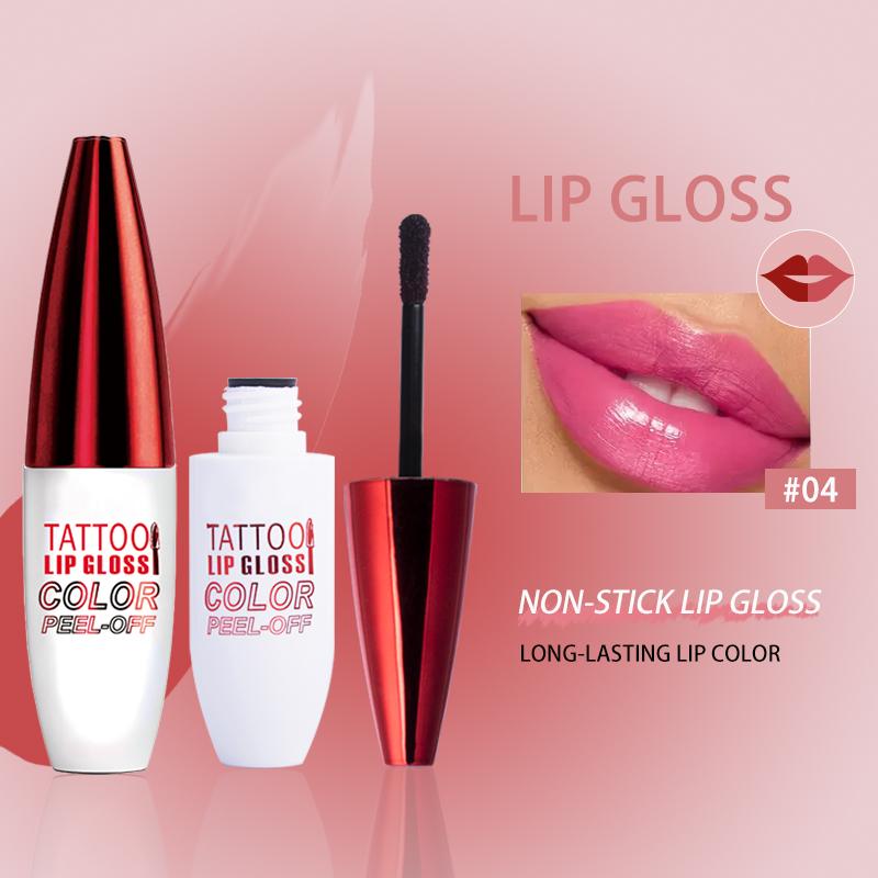 Peel Off Lip Tint, Wipe-On Colour Liquid Lipsticks, Tattoo Lip Glaze, Matte High Pigment Long Wear Waterproof