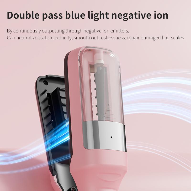 2 in 1 Rechargeable Portable Electric Hair Clipper, Split Ends & Frizz Trimmer Tool for Christmas Gift, Dry & Wet Straightening and Curling Hair Dual-purpose