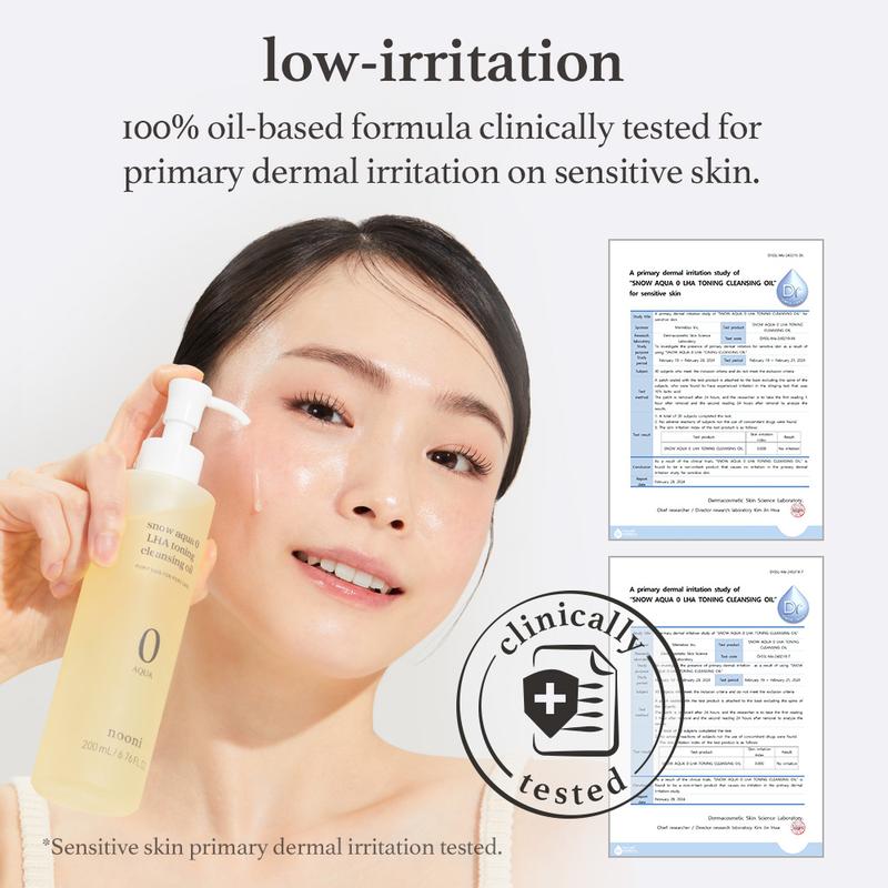 Nooni Korean Cleansing Oil for Pore Care and Makeup Removal | LHA Cleansing Oil (Korean Skincare Facial Cleanser and Makeup Remover) Flower Pack Peel Salicylic Acid