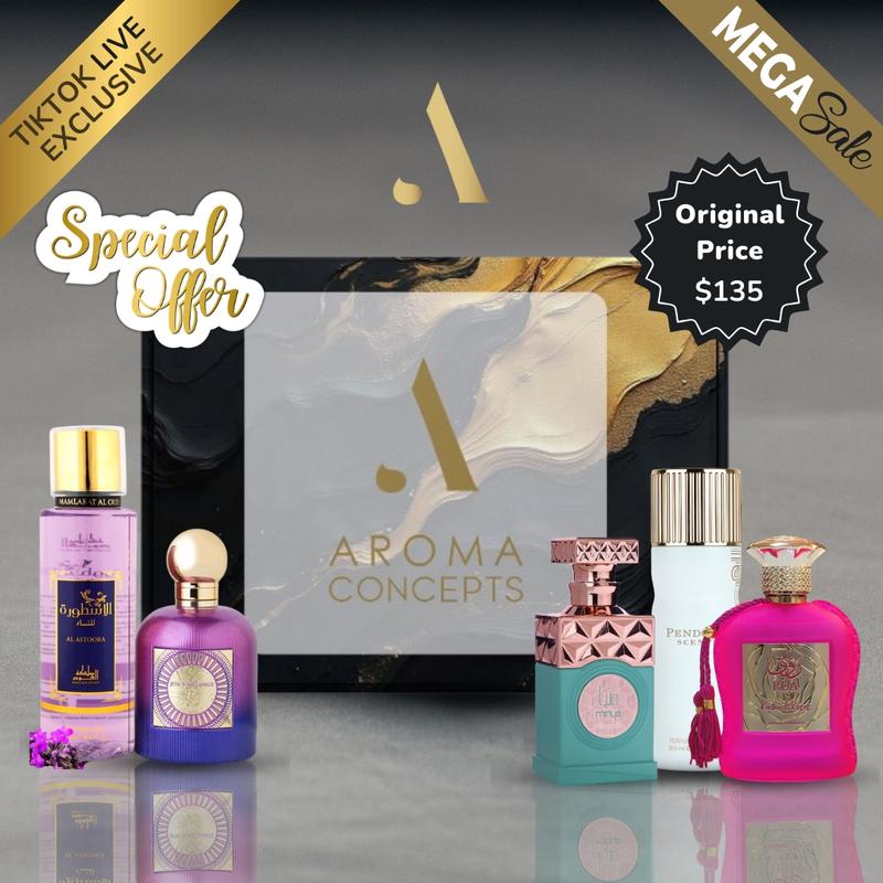 Gift Set BF5 Women’s Set of Five Premium Range Fragrances, Body Mist & Deodorant