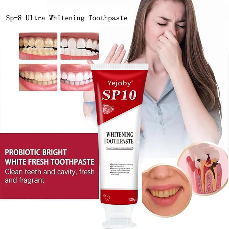 SP-10 whitening Toothpaste, Super sp10 brightening Oral probiotic, sp 10 Bright White Toothpaste for Stain Removing, Fresh Breath & Teeth Health  Whitening Solution Effect is better than SP-7 and SP-8,SP-8 SP-6 SP-4 sp-8 sp-6 sp-4 sp8 sp6 sp4 SP-10