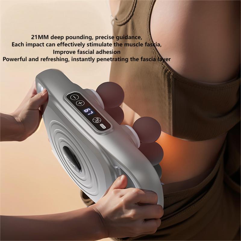 Electric Massager, 6-head Muscle Relaxation Massager, USB Rechargeable Handheld Muscle Massager, Professional Muscle Massage Tool for Home, Office, Gym