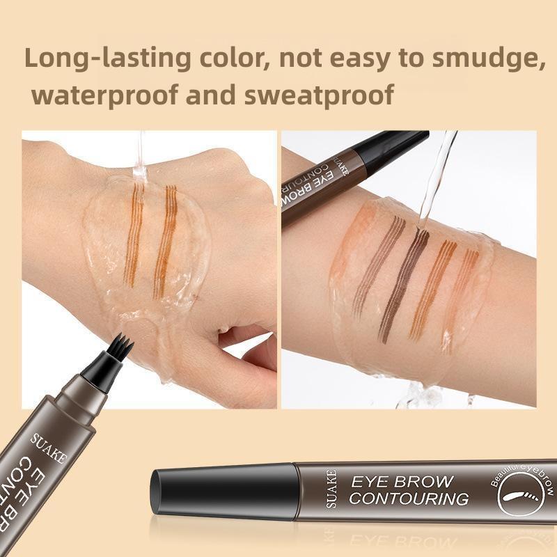 4-tip Eyebrow Pencils, 1 Count Waterproof Long Lasting Eyebrow Pen, Eyebrow Makeup Tool for Daily Use