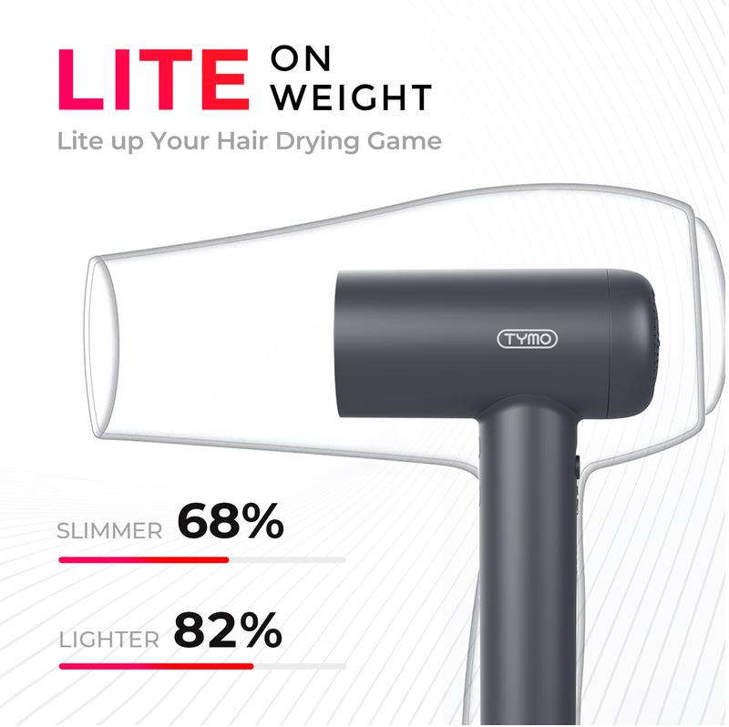 TYMO AIRHYPE LITE-High Speed Hair Dryer with Powerful Brushless Motor and 23m s Airflow