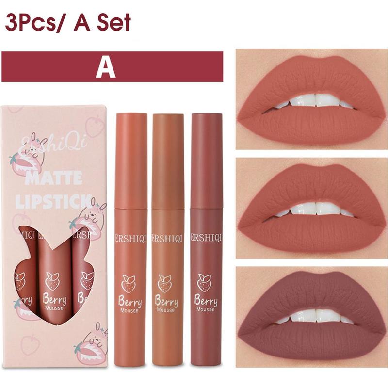 Long-lasting Matte Lipstick, Easy Coloring Lip Gloss for All Occasions Lip Makeup, Glossy Cosmetic Accessories, Hydrating Music Festival Makeup Supplies