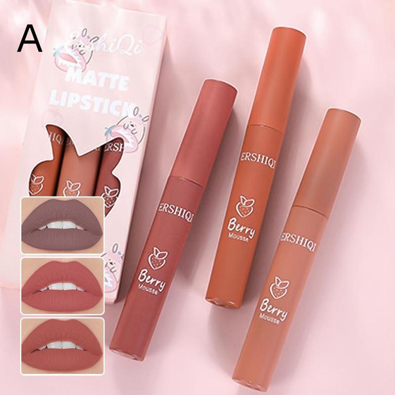 Long-lasting Matte Lipstick, Easy Coloring Lip Gloss for All Occasions Lip Makeup, Glossy Cosmetic Accessories, Hydrating Music Festival Makeup Supplies