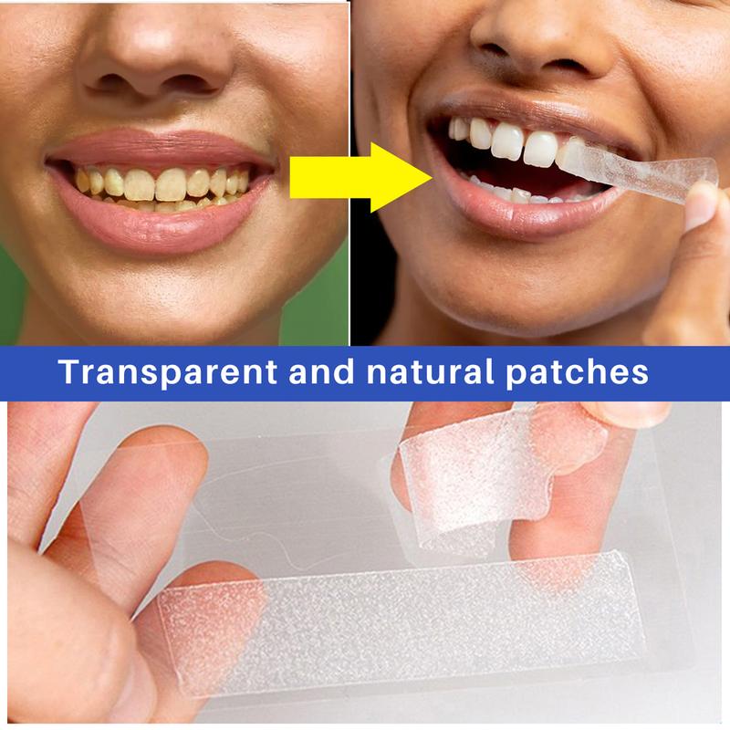 Tooth whitening strip, 7-day treatment, enamel safe tooth whitening for sensitive teeth, non-slip, drying strip technique