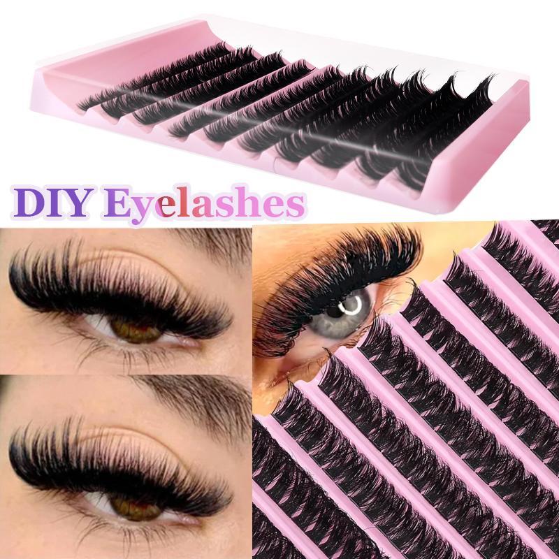 Mixed Lengths Individual False Eyelashes, 1 Box Natural Look Eyelash Extensions, Self Grafting Curl Eyelashes for Eyelashes Extensions, Eye Makeup Enhancement False Eyelashes, Christmas Gift